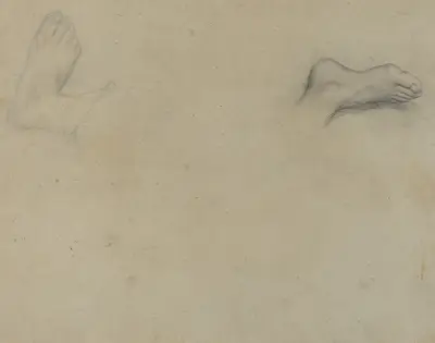Studies of Feet (verso) av Edgar Degas