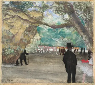 The Curtain av Edgar Degas