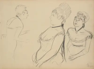 Three Sketches av Edgar Degas