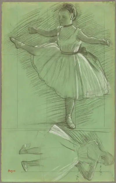 Two Studies of Dancers av Edgar Degas
