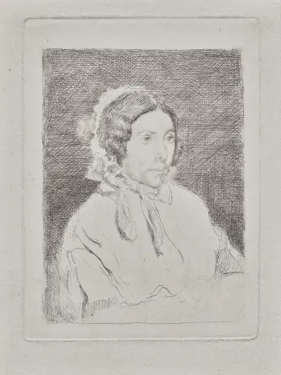 Woman in a Ruffled Cap av Edgar Degas