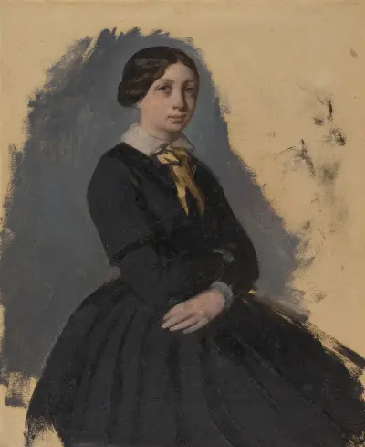 Young Woman In Black av Edgar Degas