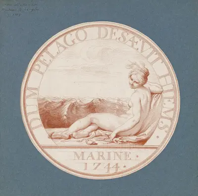 Design for a Token; Marine, 1744, Edmé Bouchardon