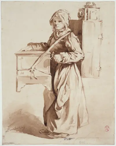 Jeune fille à la lanterne magique, Edmé Bouchardon