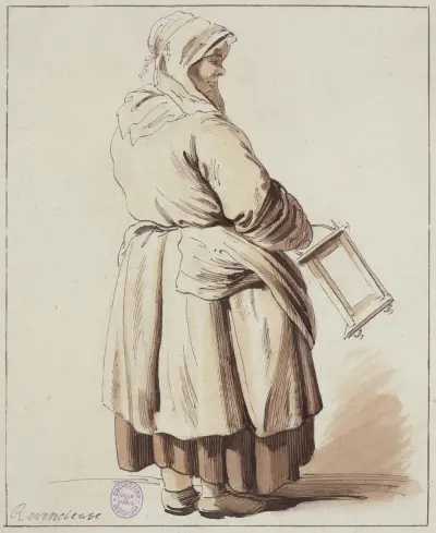 Les cris de Paris, revendeuse, Edmé Bouchardon