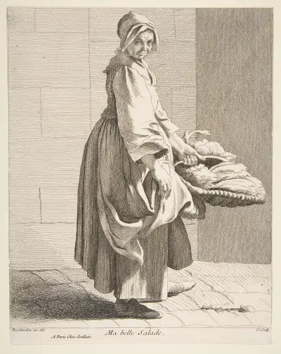Lettuce Seller, Edmé Bouchardon