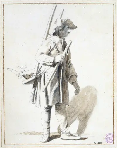 Portefaix, crocheteur, Edmé Bouchardon