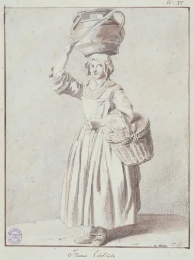 Une jeune laitière, Edmé Bouchardon