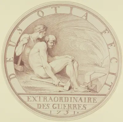 Zyklop in der Schmiede des Vulkan, Edmé Bouchardon
