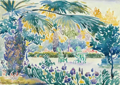 Garden of the Painter at Saint Clair av Henri-Edmond Cross