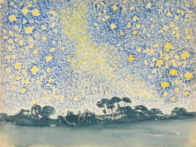Landscape with Stars av Henri-Edmond Cross