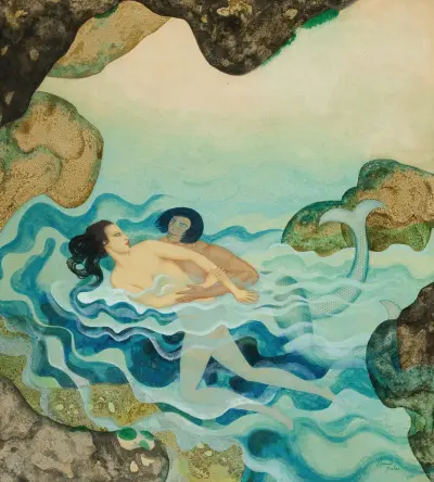 Mity, w które wierzyli starożytni – Glaukos i Skylla, Edmund Dulac