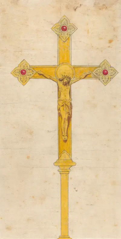 Design executed for Jones and Willis, metal and wood-workers and church furniture manufacturers of Birmingham and London – nr 22 av George Edmund Street