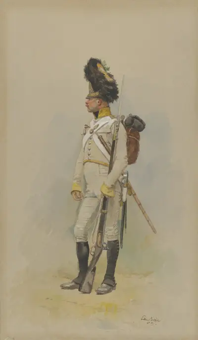 Stojící granátník městské gardy, Jean-Baptiste Édouard Detaille