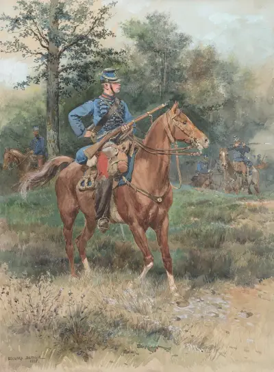 Jízdní myslivec (Voják na koni), Jean-Baptiste Édouard Detaille