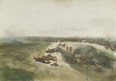 Vojenská ofenziva; studie k panoramatu bitvy u Champigny, Jean-Baptiste Édouard Detaille