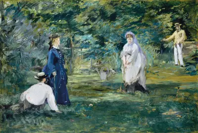 A Game of Croquet av Édouard Manet