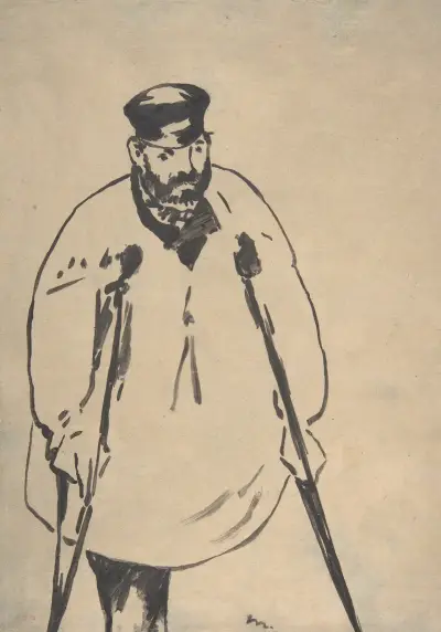 Ein Mann auf Krücken von Édouard Manet
