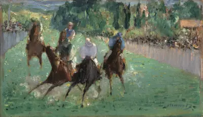 Bei den Pferderennen von Édouard Manet