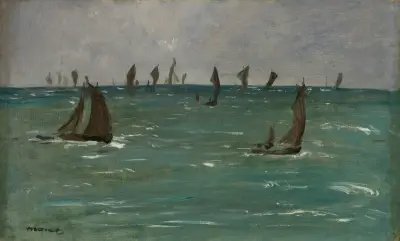 Boats at Berck-sur-Mer av Édouard Manet