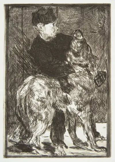 Boy and Dog av Édouard Manet