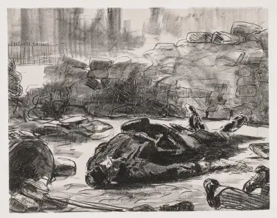 Civil War (Scene of the Commune of Paris), 1871 – nr 1 av Édouard Manet
