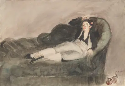 Ležící mladá žena ve španělském kostýmu, 1862 – č. 1, Édouard Manet