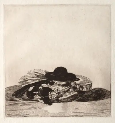 Hat and Guitar av Édouard Manet