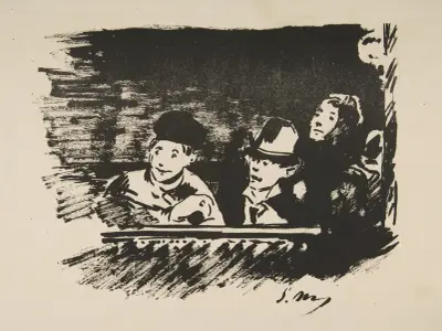 In the Upper Gallery (Au Paradis) av Édouard Manet