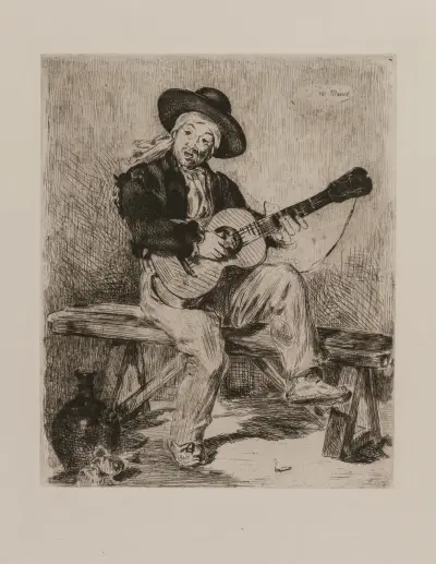 Le Guitarrero av Édouard Manet