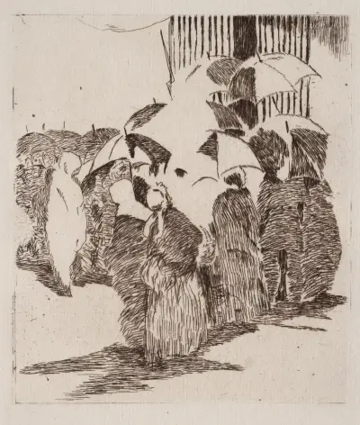 Line in Front of the Butcher Shop, 1870 – nr 1 av Édouard Manet