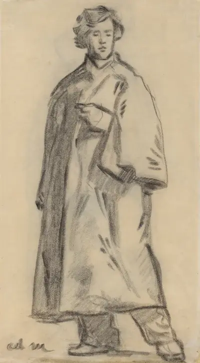 Mann mit Mantel, 1852 – Nr. 2 von Édouard Manet