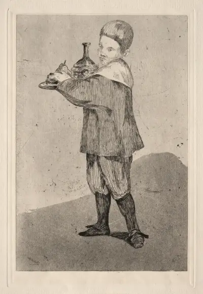 Der Knabe mit dem Tablett von Édouard Manet