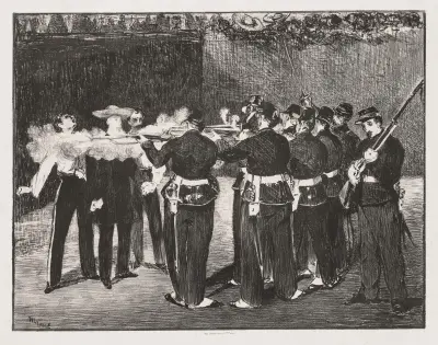 The Execution of Emperor Maximilian, 1867 – nr 2 av Édouard Manet