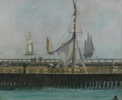The jetty of Boulogne-sur-Mer av Édouard Manet