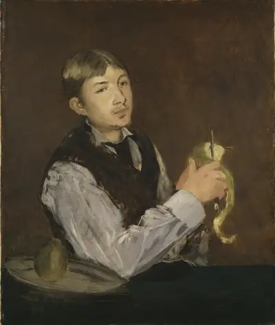 Young Boy Peeling a Pear av Édouard Manet