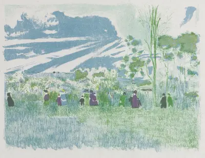 Across the Fields av Édouard Vuillard