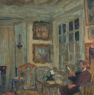 Arthur Fontaine čte, Édouard Vuillard