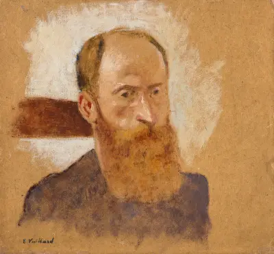 Selbstporträt in Villeneuve-sur-Yonne von Édouard Vuillard