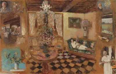 Carton d’étude I, Pont-L’Évêque av Édouard Vuillard