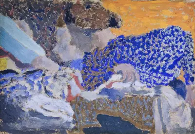Deux ouvrières dans l’atelier de couture (Two Seamstresses in the Workroom) av Édouard Vuillard