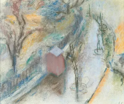 La Guérite du cantonnier av Édouard Vuillard