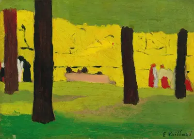Różowa ławka, Édouard Vuillard
