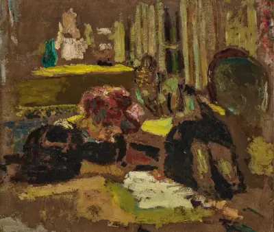 Madame Fontaine penchée av Édouard Vuillard