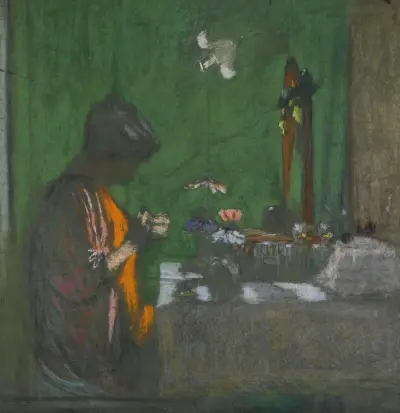 Madame Hessel À Son Cabinet De Toilette av Édouard Vuillard