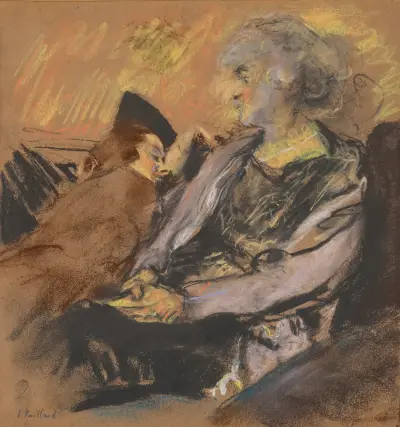 Madame Hessel a Reine Natanson, rue de Naples, Édouard Vuillard