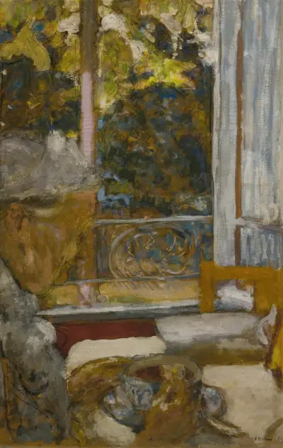 Madame Vuillard Au Petit-Déjeuner À La Toquade av Édouard Vuillard