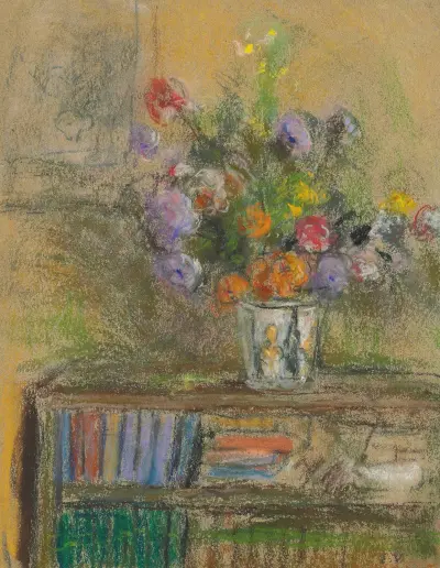 Nature morte au vase de fleurs av Édouard Vuillard
