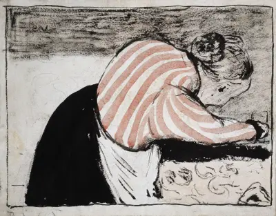 Stará žena prostírá stůl, Édouard Vuillard