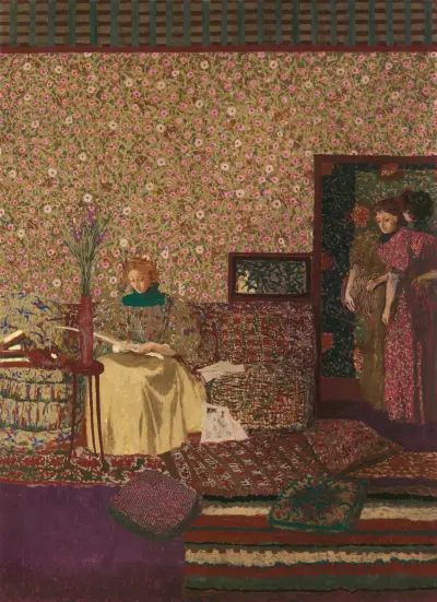 Personnages dans un intérieur. L’intimité av Édouard Vuillard
